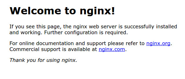 Welcome to nginx. Welcome to nginx