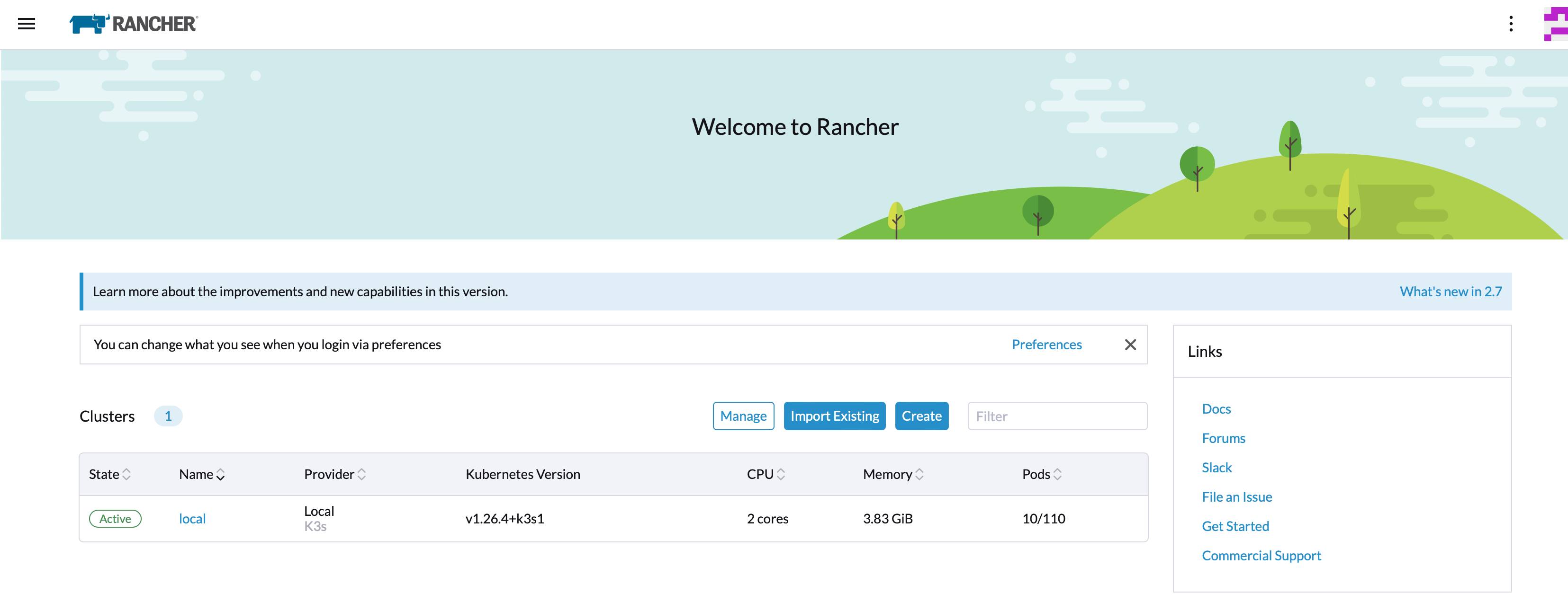 The server URL entry form Rancher enter server URL screen